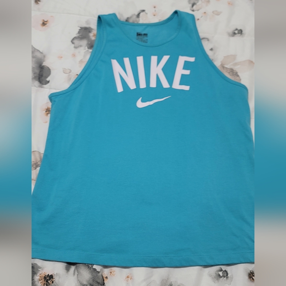 Nike Teal Tank Top with White Logo